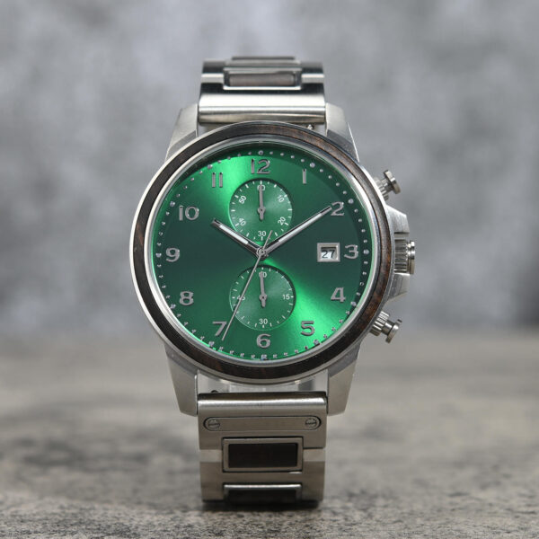 Classic Chronograph Wooden Watch Ebony Green Limited Edition